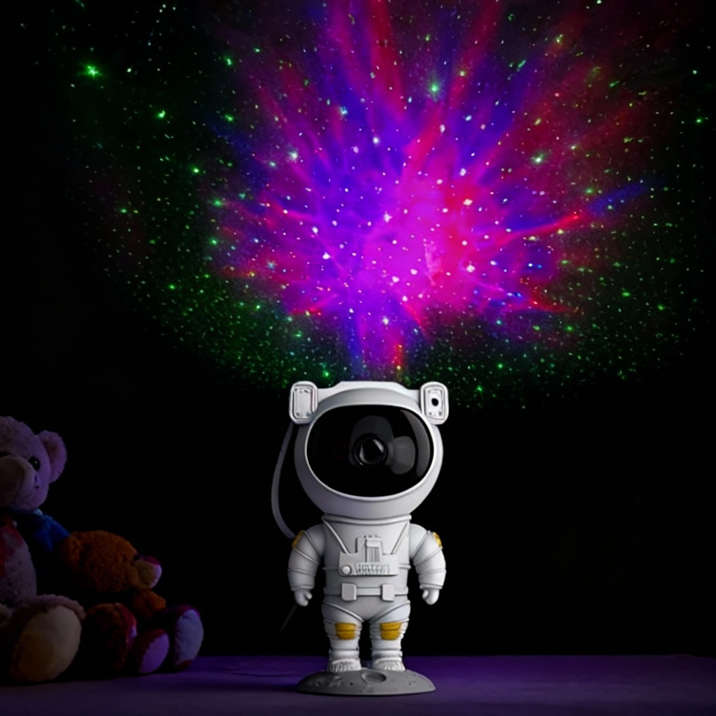 Efekt projekcji gwiazd na suficie pokoju